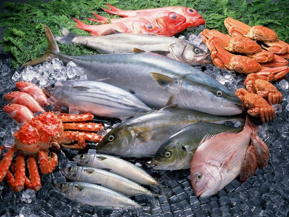 المأكولات البحرية لزيادة الفاعلية